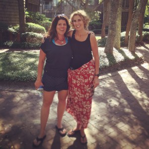 Kim and I enjoyed telling Gamecock volleyball glory day stories.