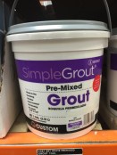 Pre-mixed grout.